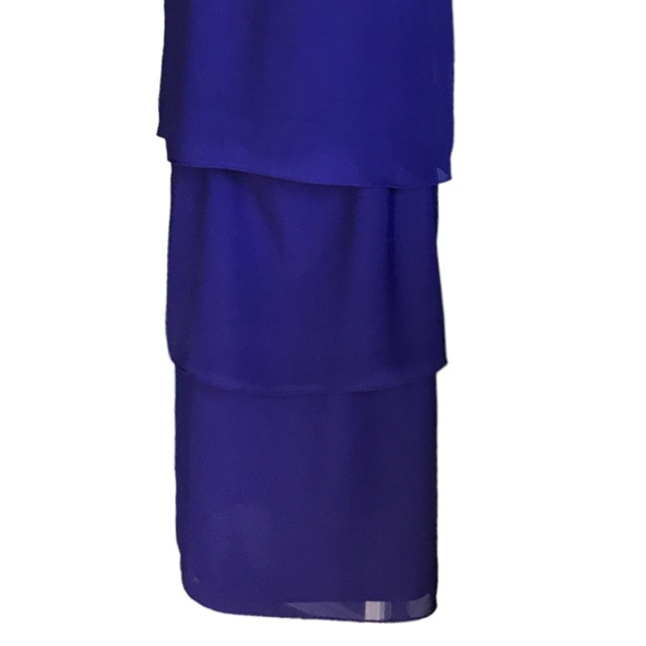 PATRA Luxury Royal Blue SleevelessLayered Maxi Dress Size 8 - Picture 4 of 12